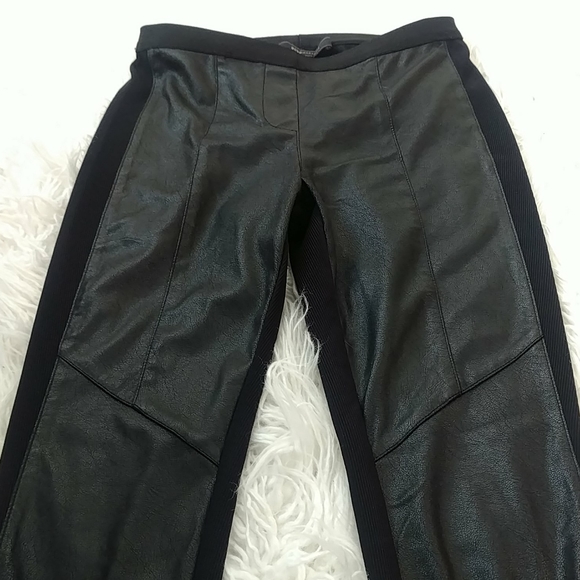 BCBGMaxazria vegan leather and ribbed leggings - Picture 5 of 8